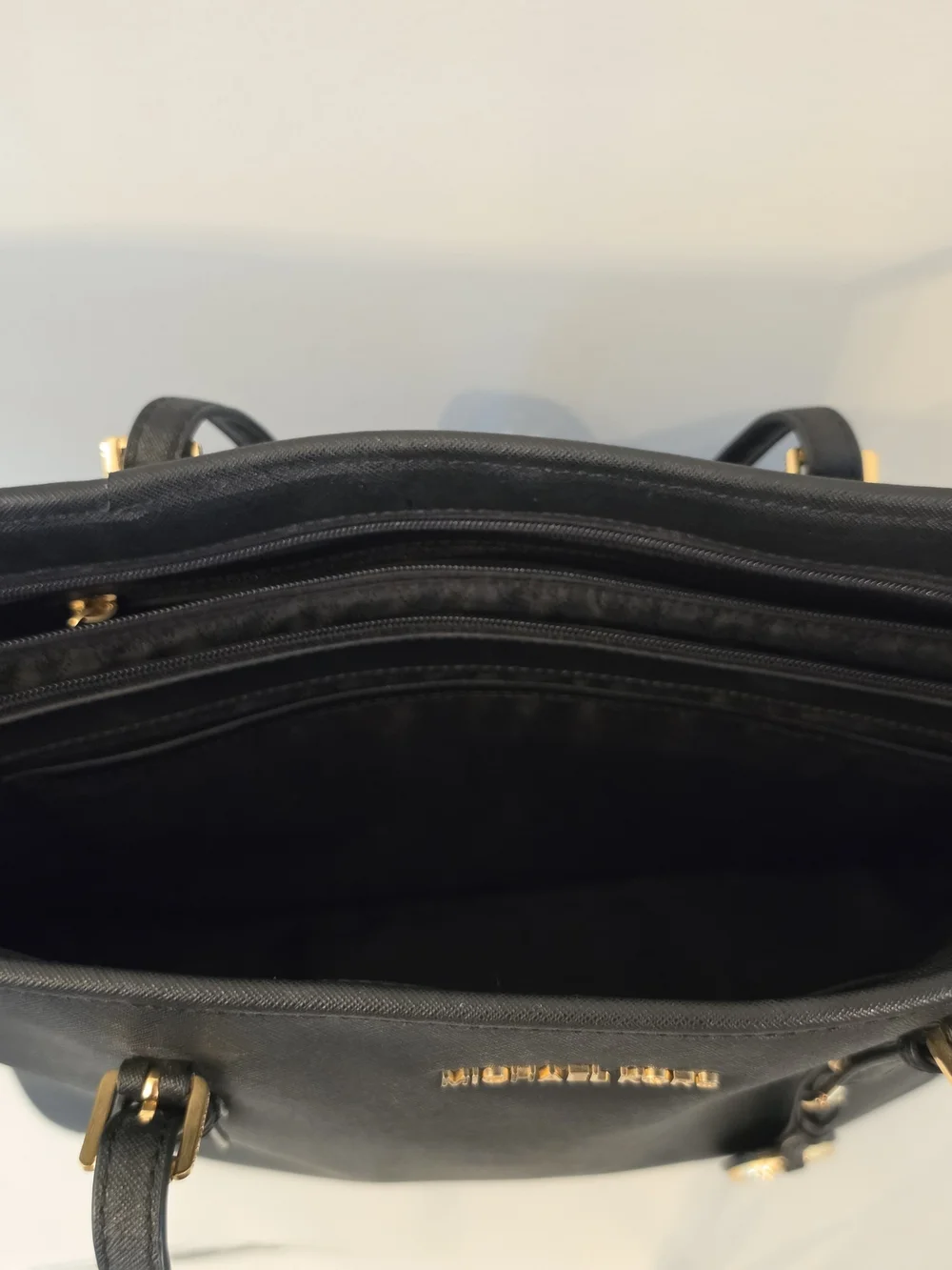 Michael Kors Black Leather Tote Bag Laptop